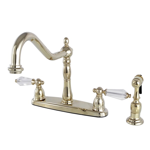 Kingston Brass Centerset Kitchen Faucet, Polished Brass KB1752WLLBS - main